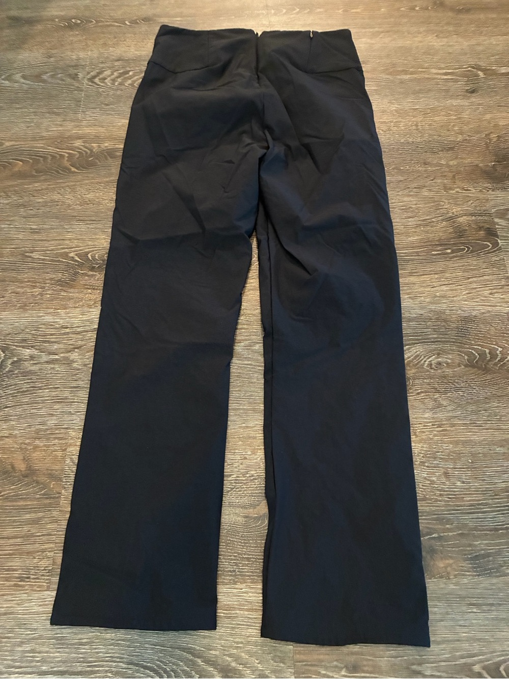 Athleta Black Straight-Leg Ponte Pants with front Slit
